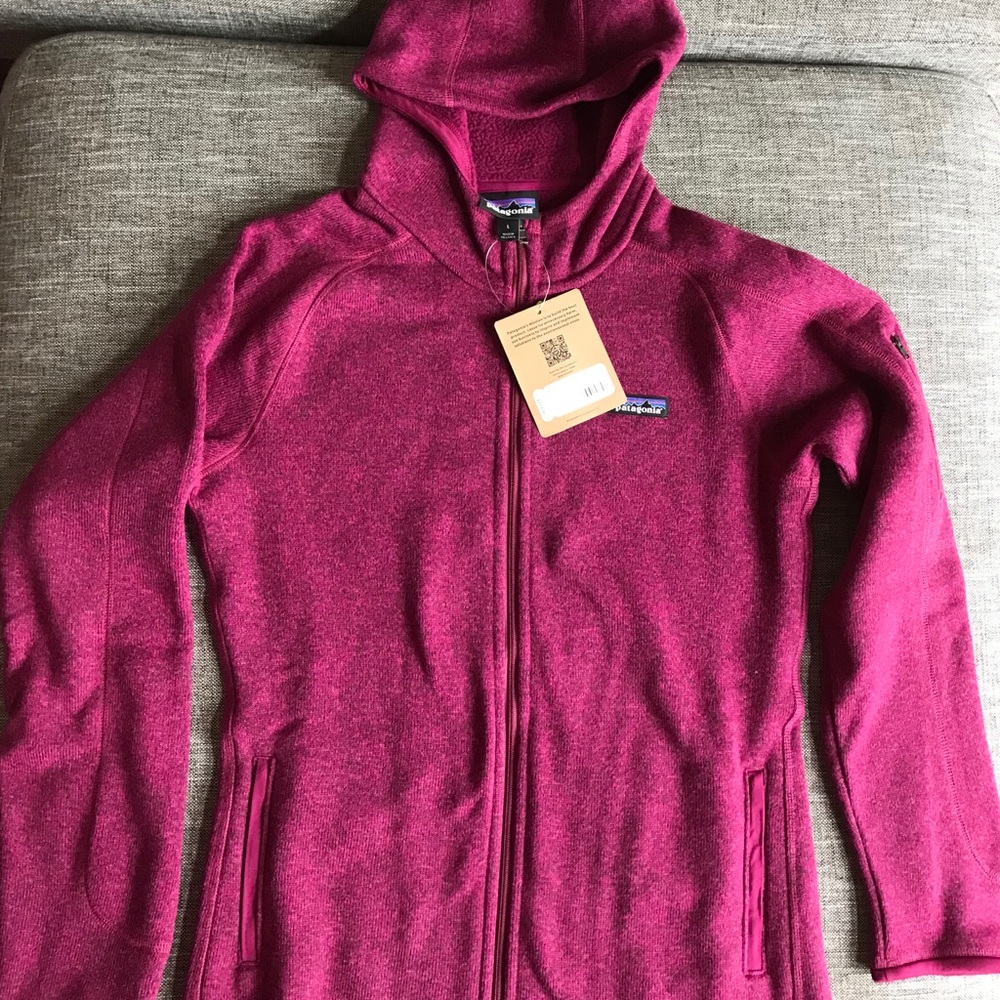 NWT Patagonia Better Sweater Hoody, L, Magenta
